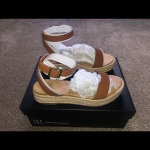 Woven Platform Cognac